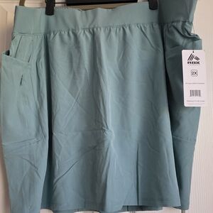 RBX Women's Active Skort - Light Blue/green 2x